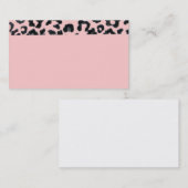 Carte de visite rose de léopard (Devant / Derrière)