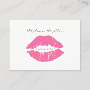 Carte de visite - rose de lèvres de maquillage