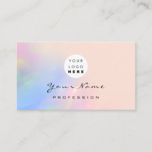 Carte De Visite Rose de l'holographe du logo Eyelash