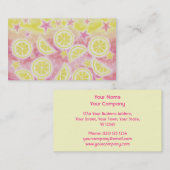Carte de visite rose de limonade horizontal (Devant / Derrière)