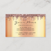 Carte De Visite Rose de logo personnalisé du planificateur d'événe (Dos)