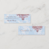 Carte de visite rose de lustre (Devant / Derrière)