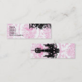 Carte de visite rose de lustre de Paulette Paris (Devant / Derrière)