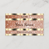 Carte De Visite Rose de luxe Gold Sparkle Parties scintillant Clas (Devant)