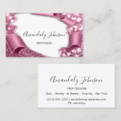 Carte De Visite rose de maquillage 3D (Devant / Derrière)