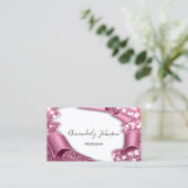 Carte De Visite rose de maquillage 3D (Debout devant)