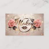 Carte De Visite rose de maquillage d'artiste (Devant)