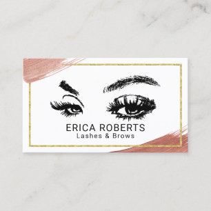 Carte De Visite Rose de maquillage d'Eyelash