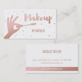 Carte de visite Rose de maquillage d'or de Faux (Devant / Derrière)