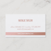 Carte de visite Rose de maquillage d'or de Faux (Dos)