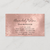 Carte De Visite Rose de maquillage professionnel Lashes Artiste (Dos)