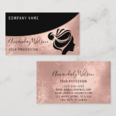 Carte De Visite Rose de maquillage professionnel pour coiffeur (Devant / Derrière)