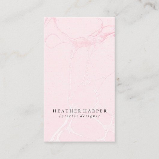 Carte de visite - rose de marbre (Devant)