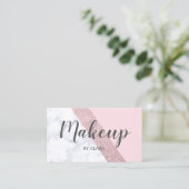 Carte De Visite rose de marbre blanc de parties scintillantes (Debout devant)