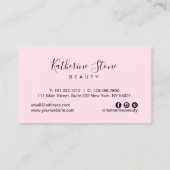 Carte De Visite Rose de marbre blanc de parties scintillantes (Dos)