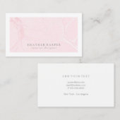 Carte de visite - rose de marbre de cadre (Devant / Derrière)