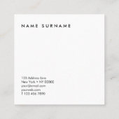 Carte de visite rose de marbre de carré (Dos)