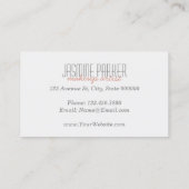 Carte de visite rose de marbre de rouge à lèvres (Dos)