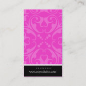 CARTE DE VISITE ROSE DE MONOGRAMME DE ROCKIN MUCHO (Dos)