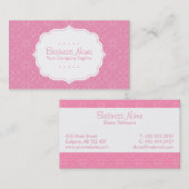 Carte de visite rose de motif (Devant / Derrière)