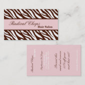 Carte de visite rose de motif d'impression de (Devant / Derrière)