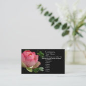 Carte de visite rose de nénuphar (Debout devant)