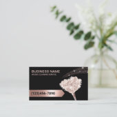 Carte De Visite Rose de nettoyage de maison Gold Parties scintilla (Debout devant)