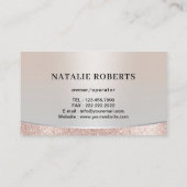 Carte De Visite Rose de nettoyage de maison moderne Gold & Silver  (Dos)