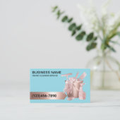 Carte De Visite Rose de nettoyage de maison professionnel Gold & B (Debout devant)