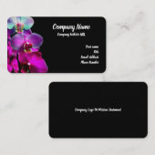 Carte de visite rose de norme d'orchidée d'Ombre (Devant / Derrière)
