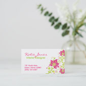 Carte de visite rose de Paisley (Debout devant)