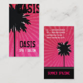 CARTE DE VISITE ROSE DE PALMIER DE 311 OASIS (Devant / Derrière)