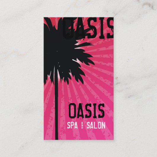 CARTE DE VISITE ROSE DE PALMIER DE 311 OASIS (Devant)