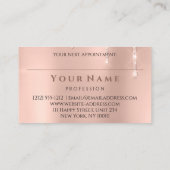 Carte De Visite Rose de Parties scintillant de  de perches de manu (Dos)