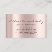 Carte De Visite Rose de Parties scintillant de maquillage Artiste  (Dos)