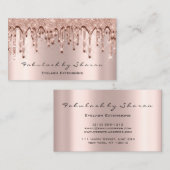 Carte De Visite Rose de Parties scintillant de maquillage Artiste  (Devant / Derrière)