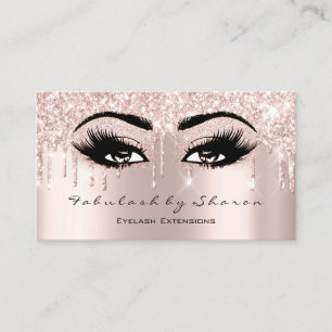 Carte De Visite Rose de Parties scintillant de maquillage Artiste 