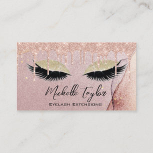 Carte De Visite Rose de Parties scintillant de maquillage Artiste 