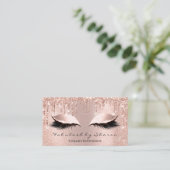 Carte De Visite Rose de Parties scintillant de maquillage Eyelash (Debout devant)