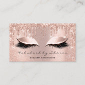 Carte De Visite Rose de Parties scintillant de maquillage Eyelash (Devant)