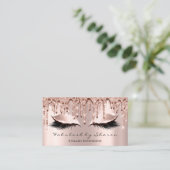 Carte De Visite Rose de Parties scintillant de maquillage Eyelash  (Debout devant)