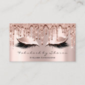 Carte De Visite Rose de Parties scintillant de maquillage Eyelash  (Devant)