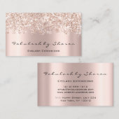 Carte De Visite Rose de Parties scintillant d'événements de maquil (Devant / Derrière)