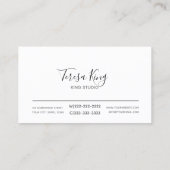 Carte De Visite Rose de peinture Abstrait/Orange ID566 (Dos)