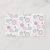 Carte de visite rose de petit gâteau de (Dos)