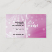 Carte de visite rose de photo d'Instagram de (Dos)