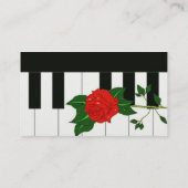 Carte de visite rose de piano (Dos)