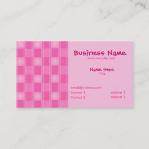 Carte de visite rose de plaid