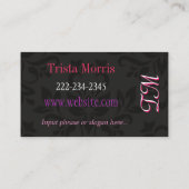 Carte de visite rose de poudre de brosse de (Dos)