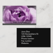 Carte De Visite Rose de pourpre (Devant / Derrière)
